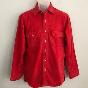 Woolrich Red heavy Chamois flannel button down shirt Vintage Men’s M